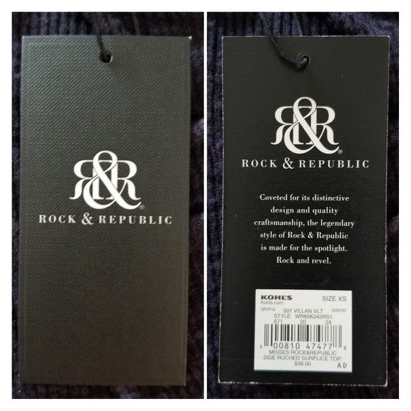 Rock & Republic Surplice Rouched Top - Picture 4 of 5